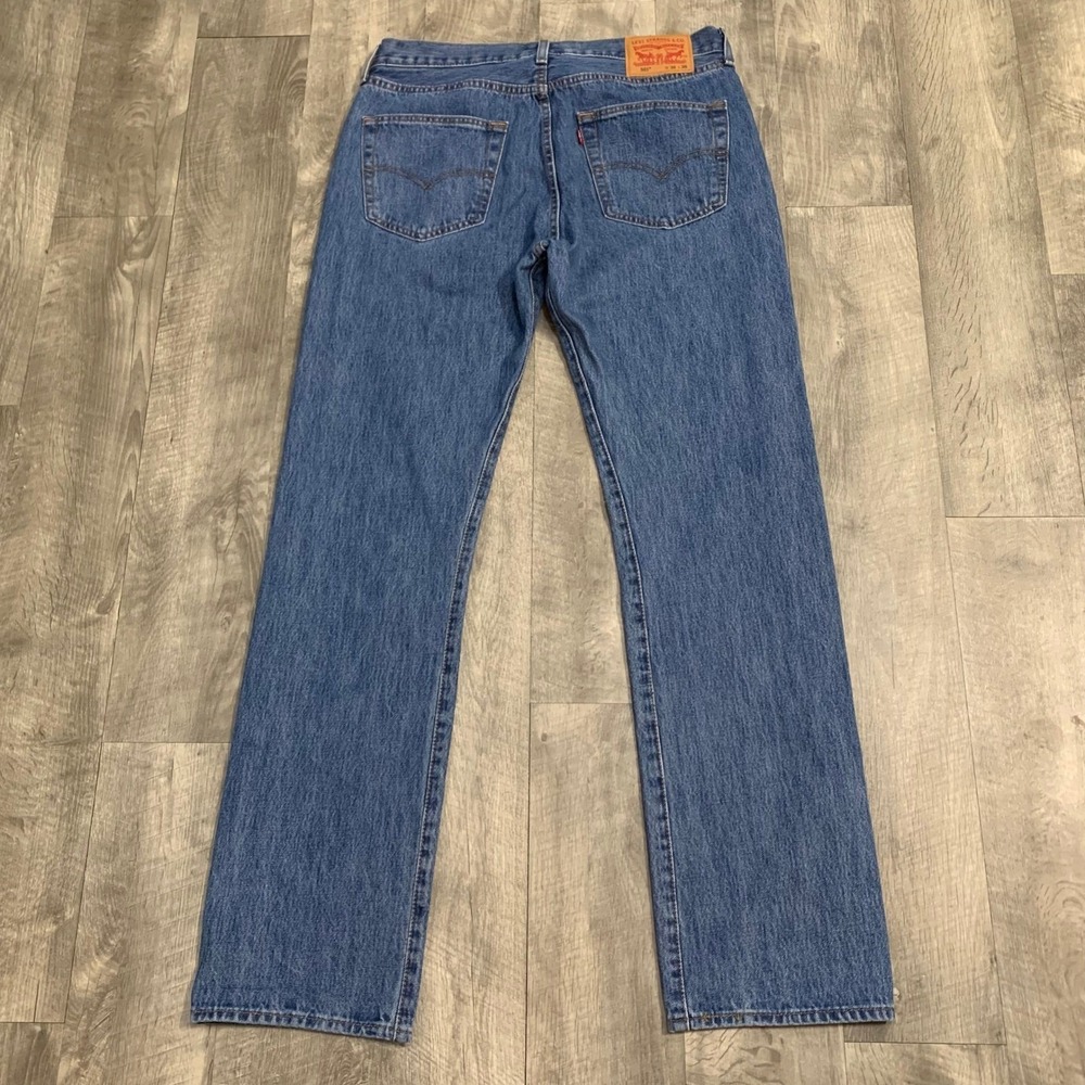 Levi's 501 Original Fit Jeans 36x36 Blue Denim Straight Leg Button Fly